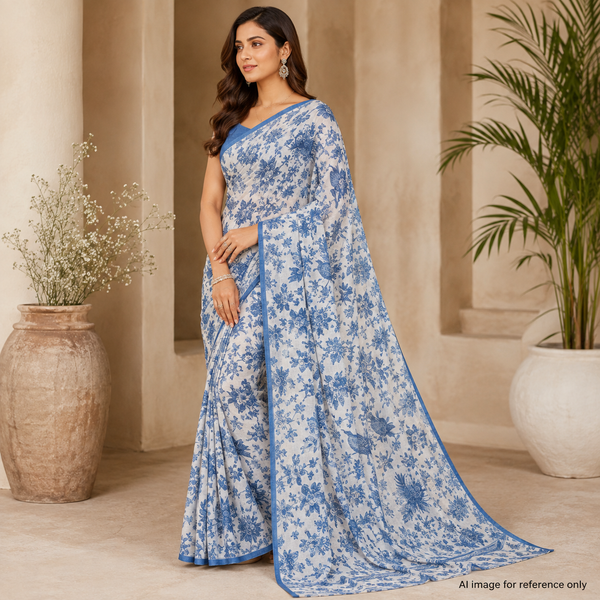 Elevate Your Elegance with OM Fabs' Satin Georgette Masterpiece - Crafted in India with Unparalleled Luxury OM TK 97 C1