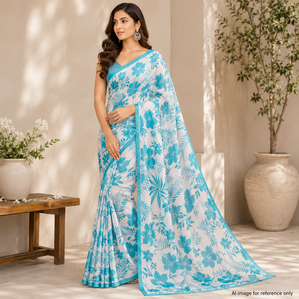 Unveil the Elegance: OM Fabs' Satin Georgette Masterpiece - Crafted in India with Pure Luxury