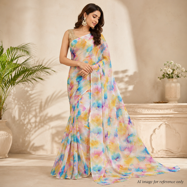 Radiate Elegance: OM Fabs' MultiColor Abstract Digital Print Fabrics OM SS 16