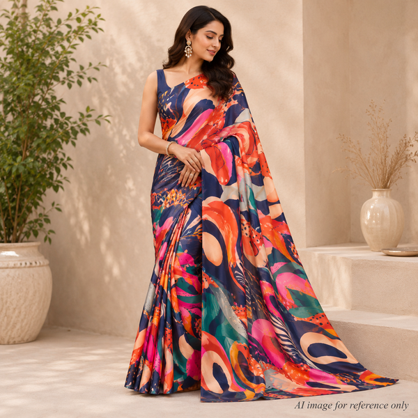 Artistry in Fabric: OM Fabs' MultiColor Abstract Prints OM SS 120