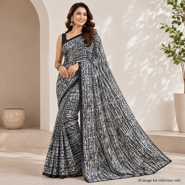 Elegance Redefined: OM Fabs' 100% Polyester Satin Georgette Collection OM TK 221 C1