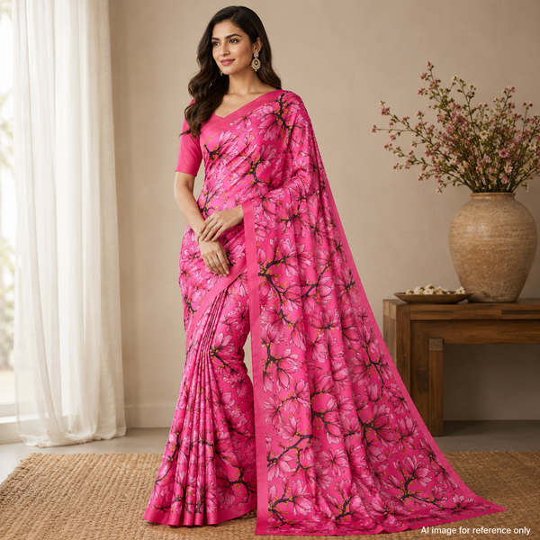 Elegance Unveiled: OM Fabs' Satin Georgette Symphony - Crafted to Perfection in India OM TK 158 C1