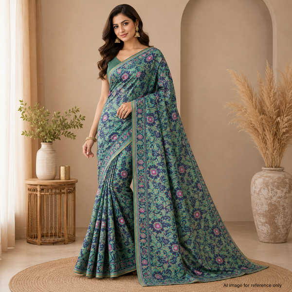 Elevate Your Creations with OM Fabs' Traditional Satin Georgette Fabrics OM PK 1324 C1