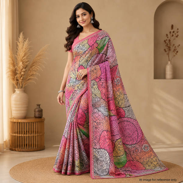 Elegance Redefined: Traditional Satin Georgette Fabrics by OM Fabs OM PK 1395 C1