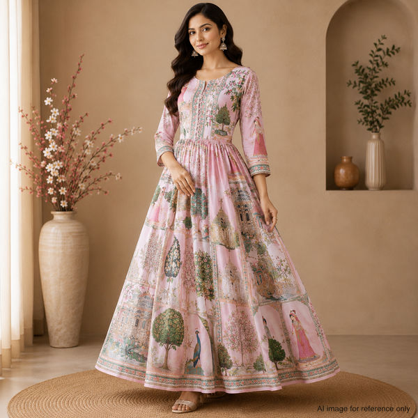 Timeless Elegance: Traditional Satin Georgette Fabrics by OM Fabs OM SS 808 C1