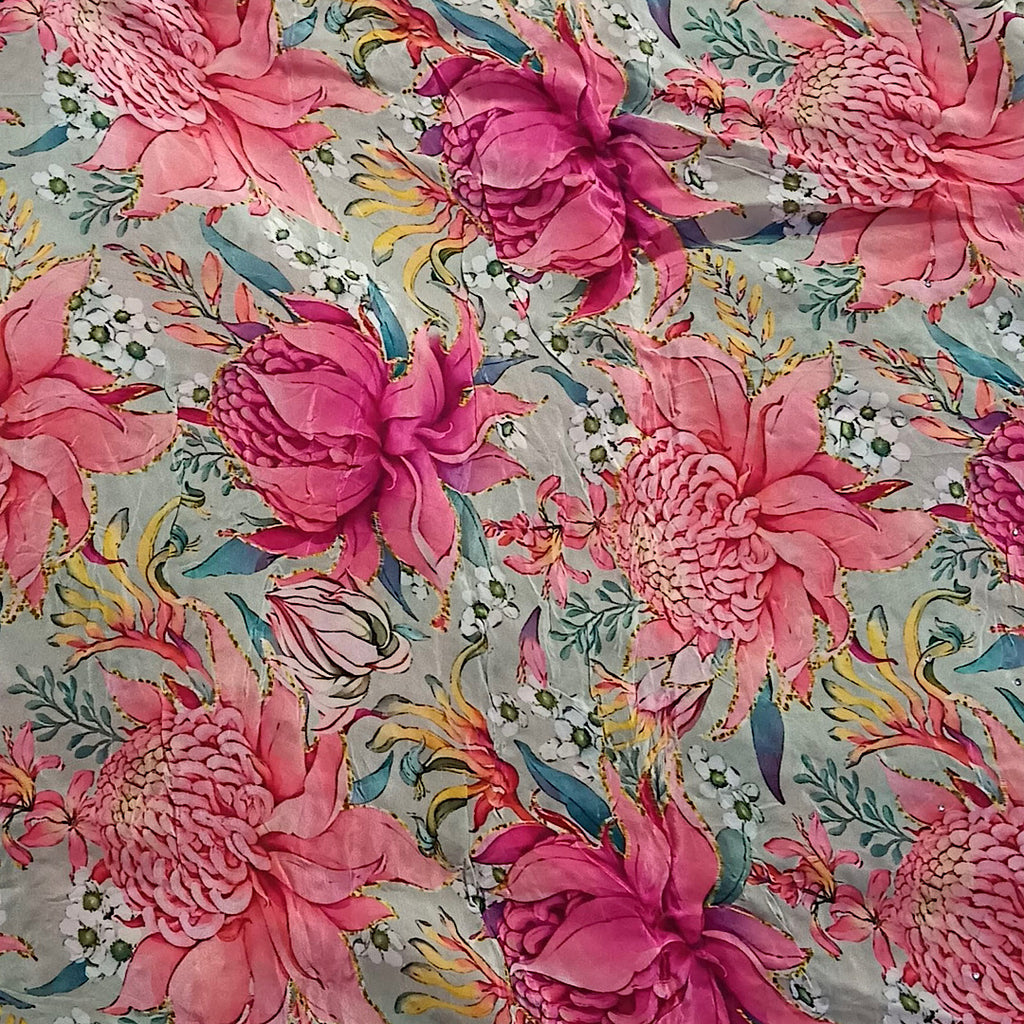 Floral Print with Big Pink Flower OM PJ 358
