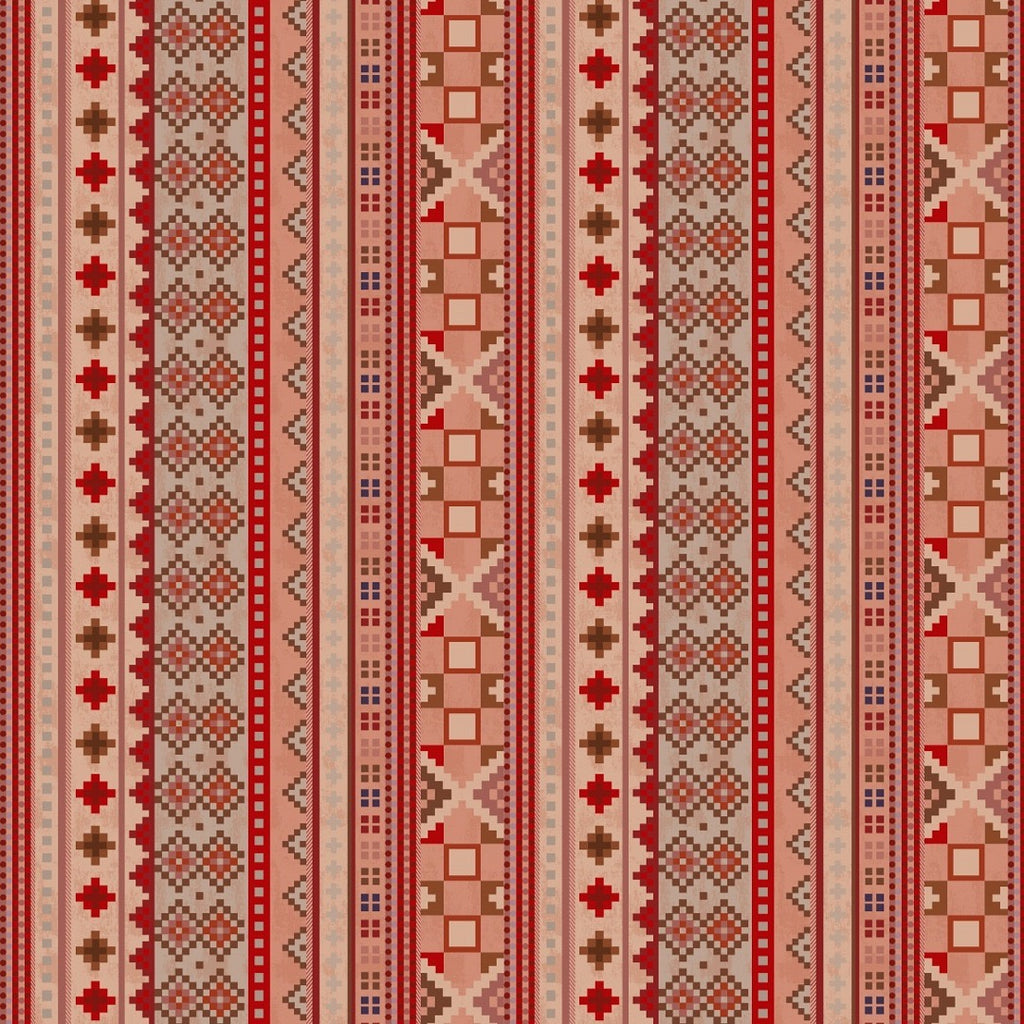 Traditional Tribal Geometric Stripe Design Patola Prints Tarun Tahilani  in Pure Modal Satin  OM PS 412