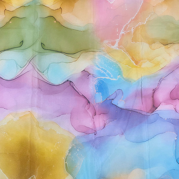 Marble Printed Fabric Material Marble Print on Satin Georgette OM SS 0009