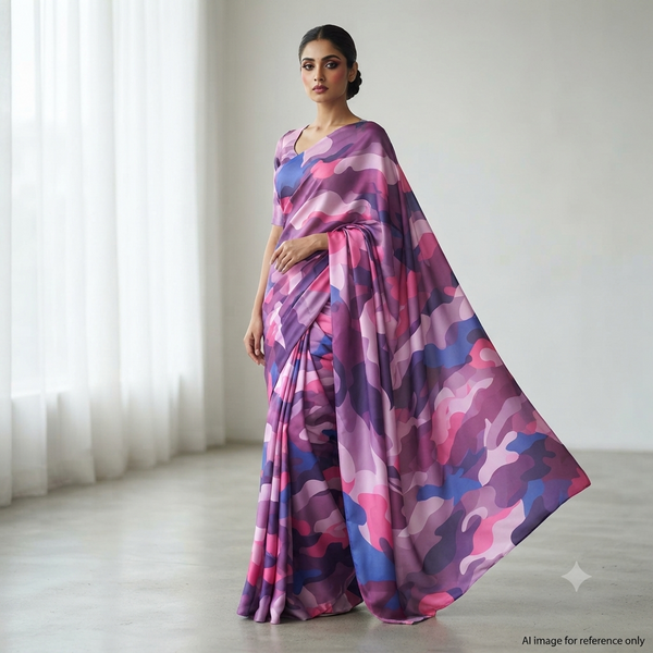 OM Fabs' Opulent Collection of 100% Polyester Satin Georgette Fabric: Meticulously Handcrafted in India under the Illustrious OM PRINTS Label, Elevating Your Creations with the Timeless Elegance of Satin Georgette OM PK 1301