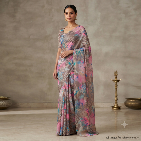 OM Fabs' Opulent Collection of 100% Polyester Satin Georgette Fabric: Meticulously Handcrafted in India under the Illustrious OM PRINTS Brand, Elevating Your Creations with the Timeless Elegance of Satin Georgette OM SS 161 C3