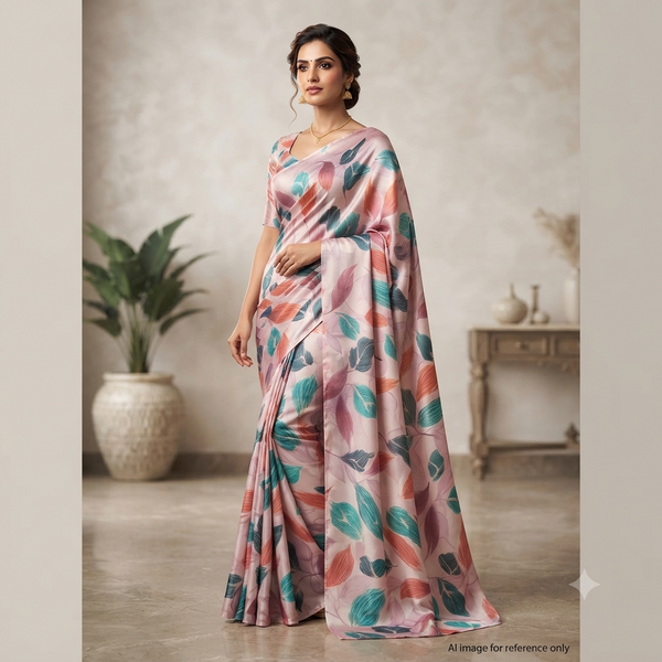 OM Fabs' Opulent Collection of 100% Polyester Satin Georgette Fabric: Meticulously Crafted in India under the Esteemed OM PRINTS Label, Elevating Your Creations with the Timeless Elegance of Satin Georgette OM SS 144 C2