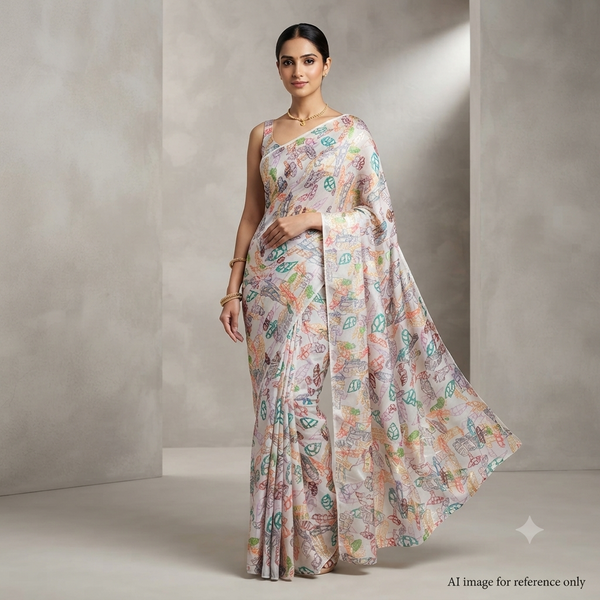 OM Fabs' Opulent Collection of 100% Polyester Satin Georgette Fabric: Meticulously Crafted in India under the Esteemed OM PRINTS Label, Elevating Your Creations with the Timeless Elegance of Satin Georgette OM SS 164 C1