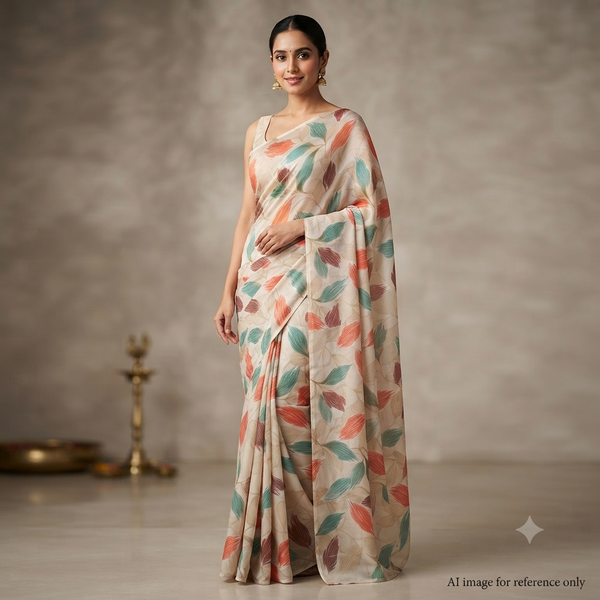 OM Fabs' Opulent Collection of 100% Polyester Satin Georgette Fabric: Meticulously Crafted in India under the Esteemed OM PRINTS Label, Elevating Your Creations with the Timeless Elegance of Satin Georgette OM SS 144 C4