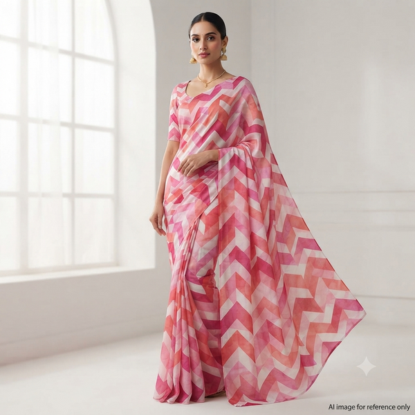 OM Fabs' Opulent Collection of 100% Polyester Satin Georgette Fabric: Meticulously Handcrafted in India under the Illustrious OM PRINTS Label, Elevating Your Creations with the Timeless Elegance of Satin Georgette OM SS 753
