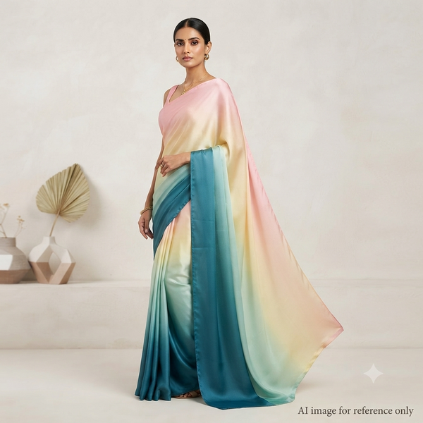 Satin Georgette Elegance: Omre OM Fabs' Finest Creations OM SS8 181 C1