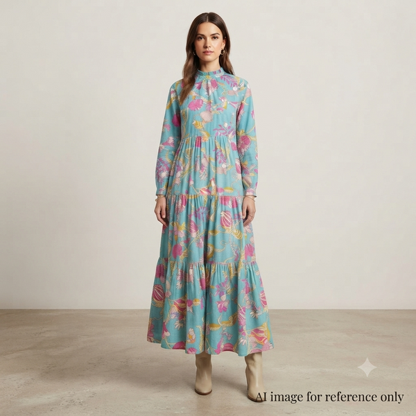 Blossoming Beauty: OM Fabs' New 'Satin Georgette Floral' Collection - A Symphony of 100% Polyester and Viscose Fabric, Crafted with Precision, Made In India OM SS 824 C4