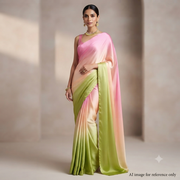 Satin Georgette Elegance: Omre OM Fabs' Artistry in 100% Polyester OM SS 820 C1