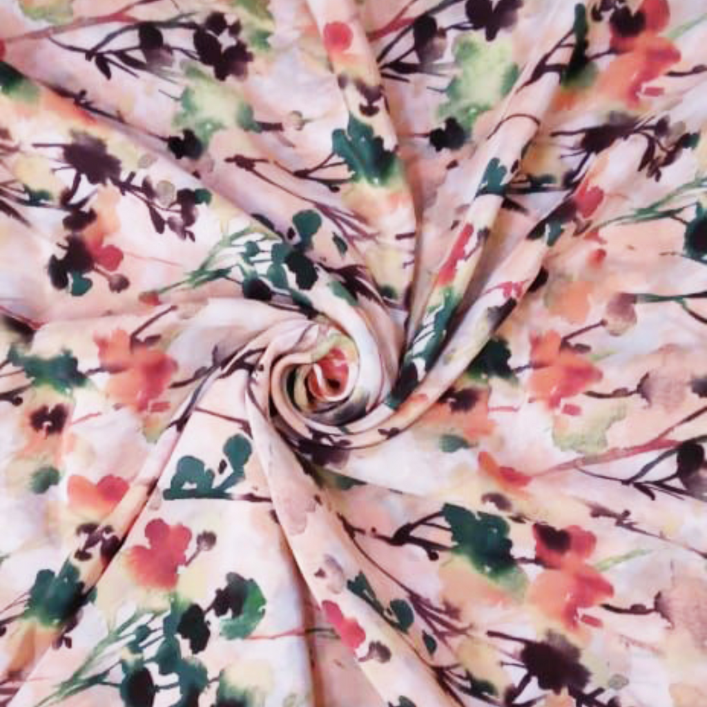 Abstract Marvels: Exploring Creativity in Satin Georgette