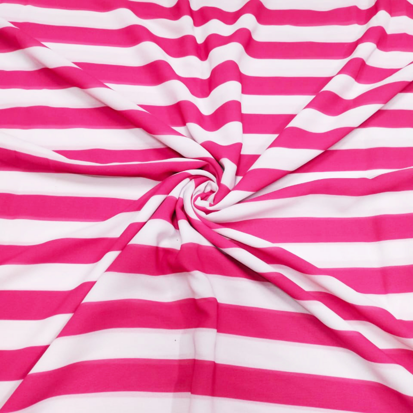 Striped Charisma: Effortless Elegance in Satin Georgette