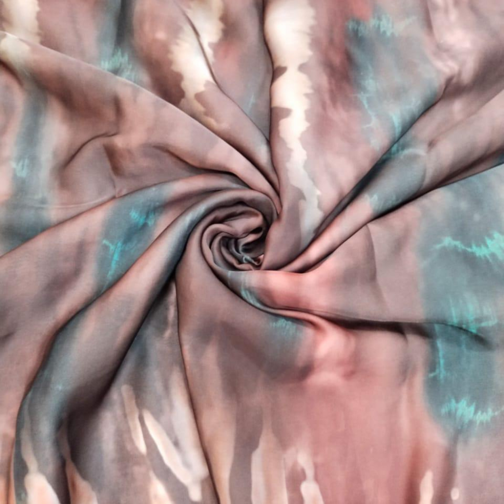 Tie & Dye Finesse: Expressive Beauty in Satin Georgette