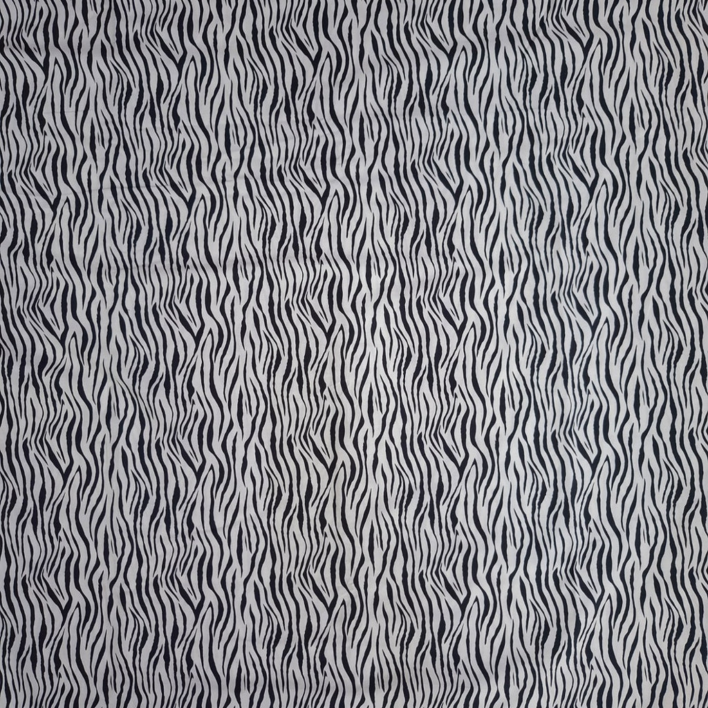 Leopard Animal Print with White Base Colour Pure Cotton Poplin OM TK 565 C1