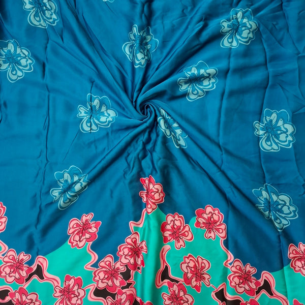 Abstract + Floral Daaman Farshi Salwar Style Print on Pure Modal Satin OM SG 258 C1