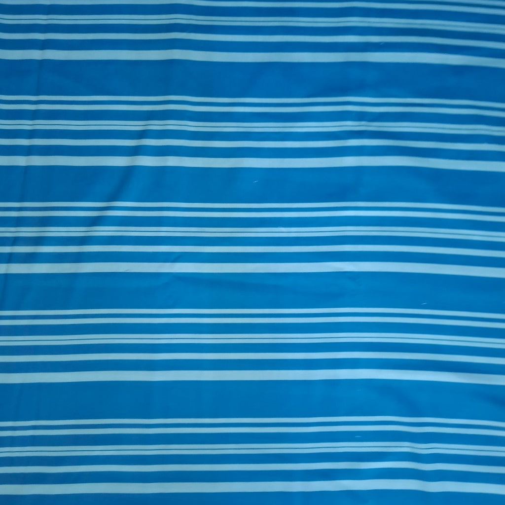 Blue colour Modern Stripes Print on poly muslin fabric OM TK 567 C1