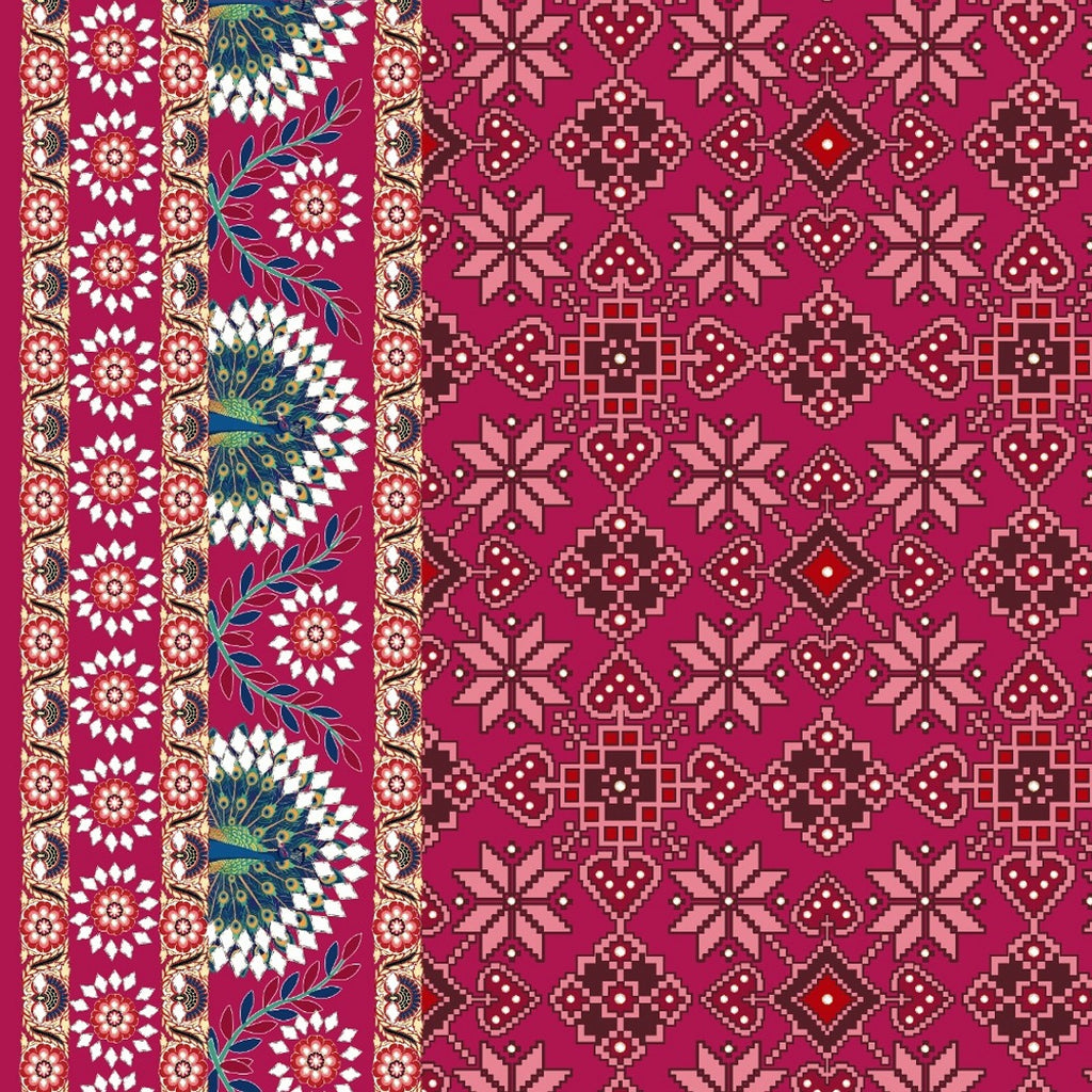 Patola Print design with Beige base colour OM PS 461 C1