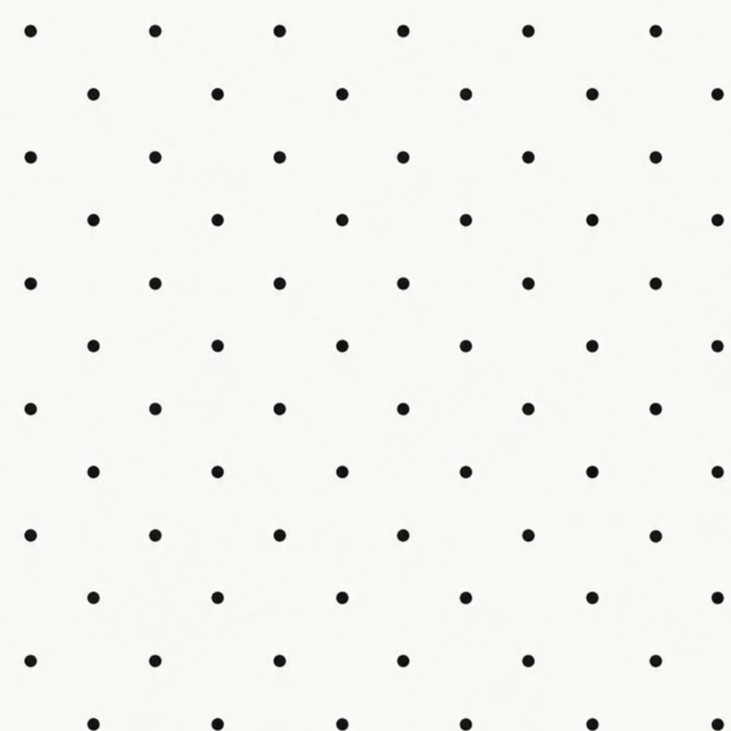 Polka Dots Print with White Base & Black Dot on Satin georgette Fabric OM TK 569 C1