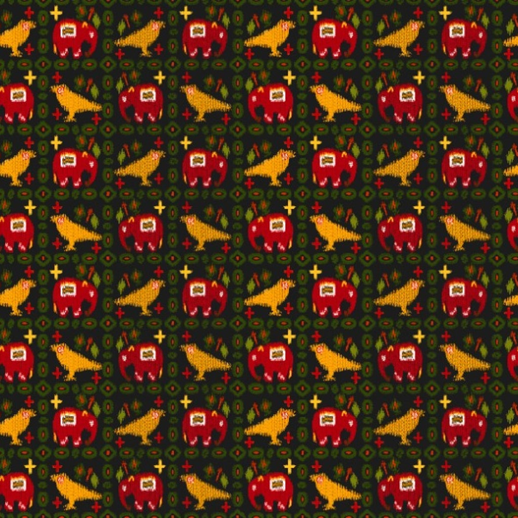 Patola Print design with Black base colour OM DW 113 C1