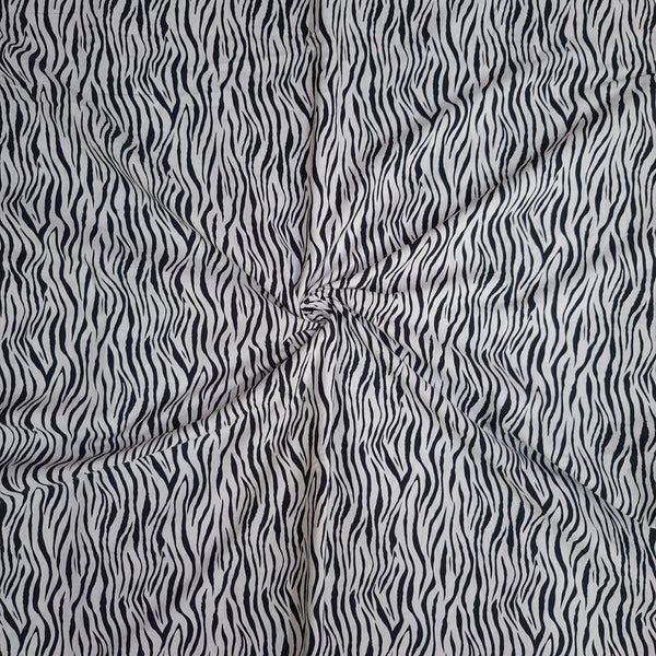 Leopard Animal Print with White Base Colour Pure Cotton Poplin OM TK 565 C1