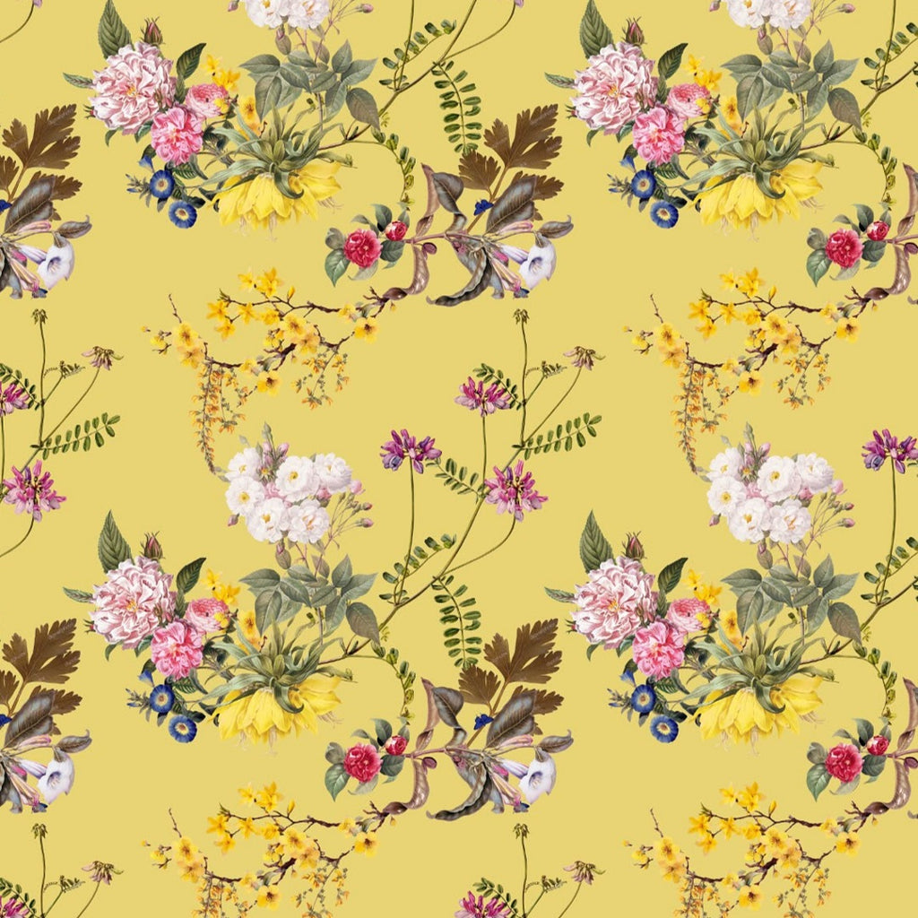 Floral Print design with Yellow base colour OM PS 418 C2