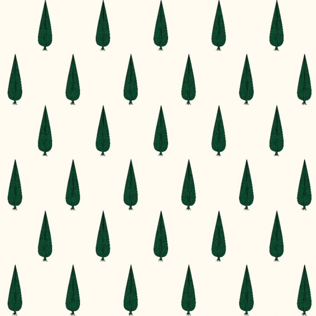 Tropical Leaves print design with base colour Off White & Green  on Pure Cotton Poplin OM TK 568 C1