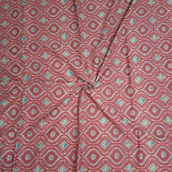 Ajrakh prints Pattern with Red base Digital Printed Fabrics OM DW 96 C4