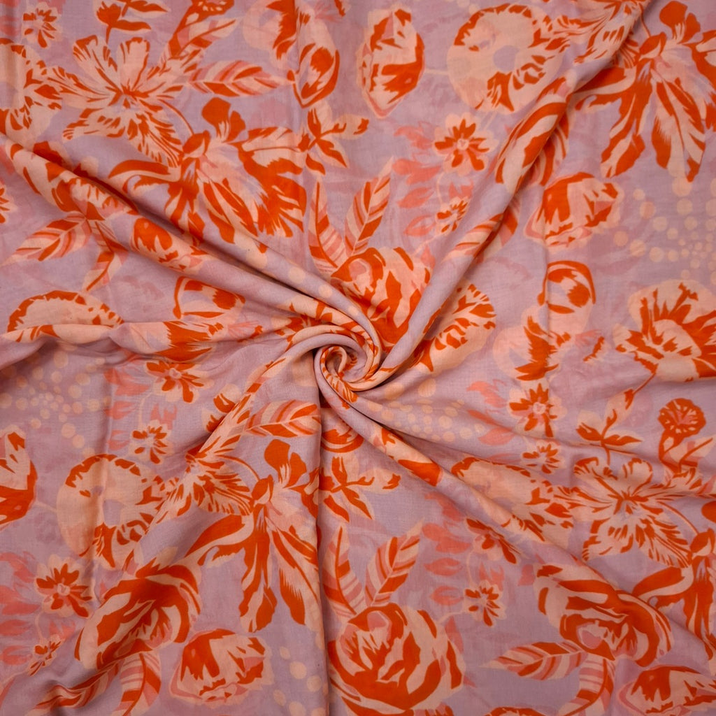 Archana Vintage Rose Floral Bouquet Print on Satin Georgette OM PS 409 C2