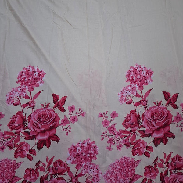 Floral Print Fabric Gold in colour OM PS 429 C1