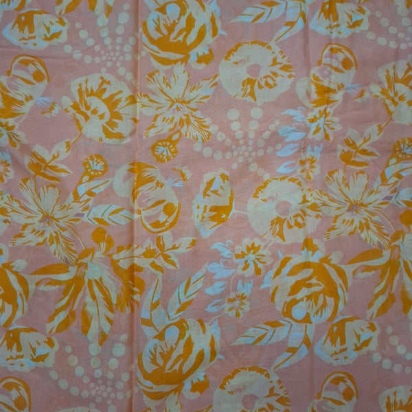 Archana Tropical Floral Bouquet Print on Satin Georgette OM PS 409 C4