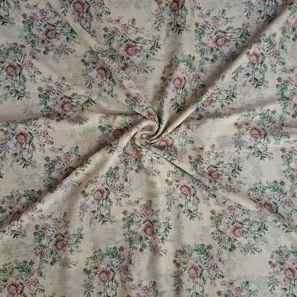 Small Yellow Floral Pattern Print on Georgette pooja OM PS 318 C1