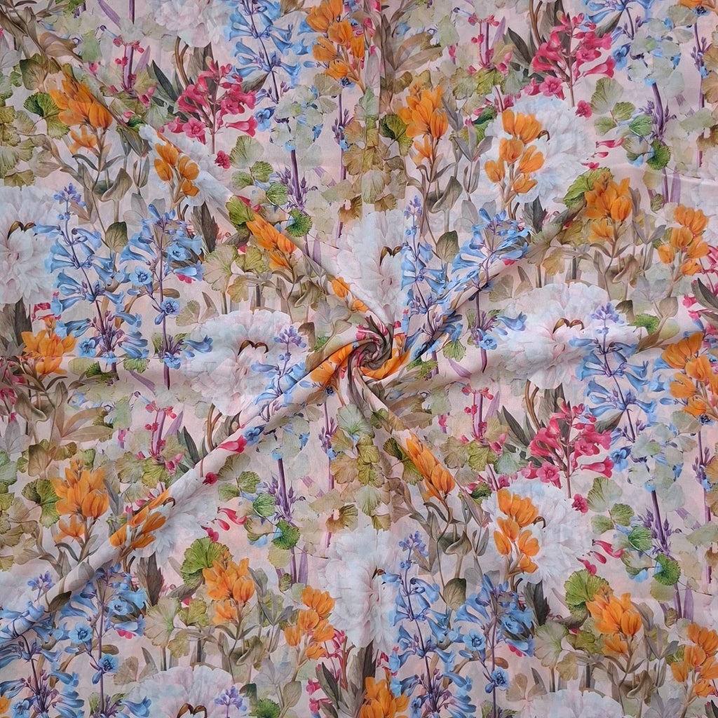 Floral Print design with Beige base colour OM PS 488 C1