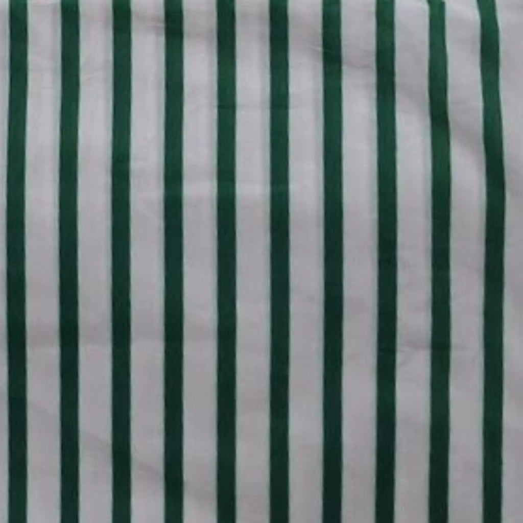 White & Green Stripes Print on Pure Cotton Poplin OM TK 568 BOTTOM - B C1