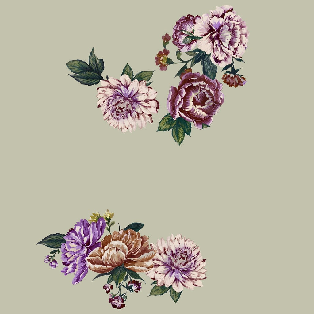 Floral Print design with Pista Green base colour OM PS 477 C1