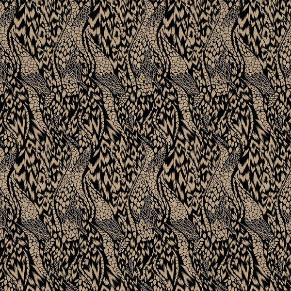 Animal Print Pattern on Natural Crepe OM SS 126 C5