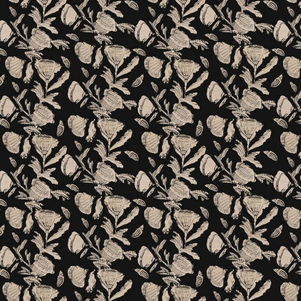 Ajrakh prints Pattern with Black base Digital Printed Fabrics OM DW 94 C1