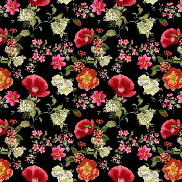 Elevate Your Creations with OM Fabs' Multi Color Floral Digital Printed Fabrics OM PK 1452 C4