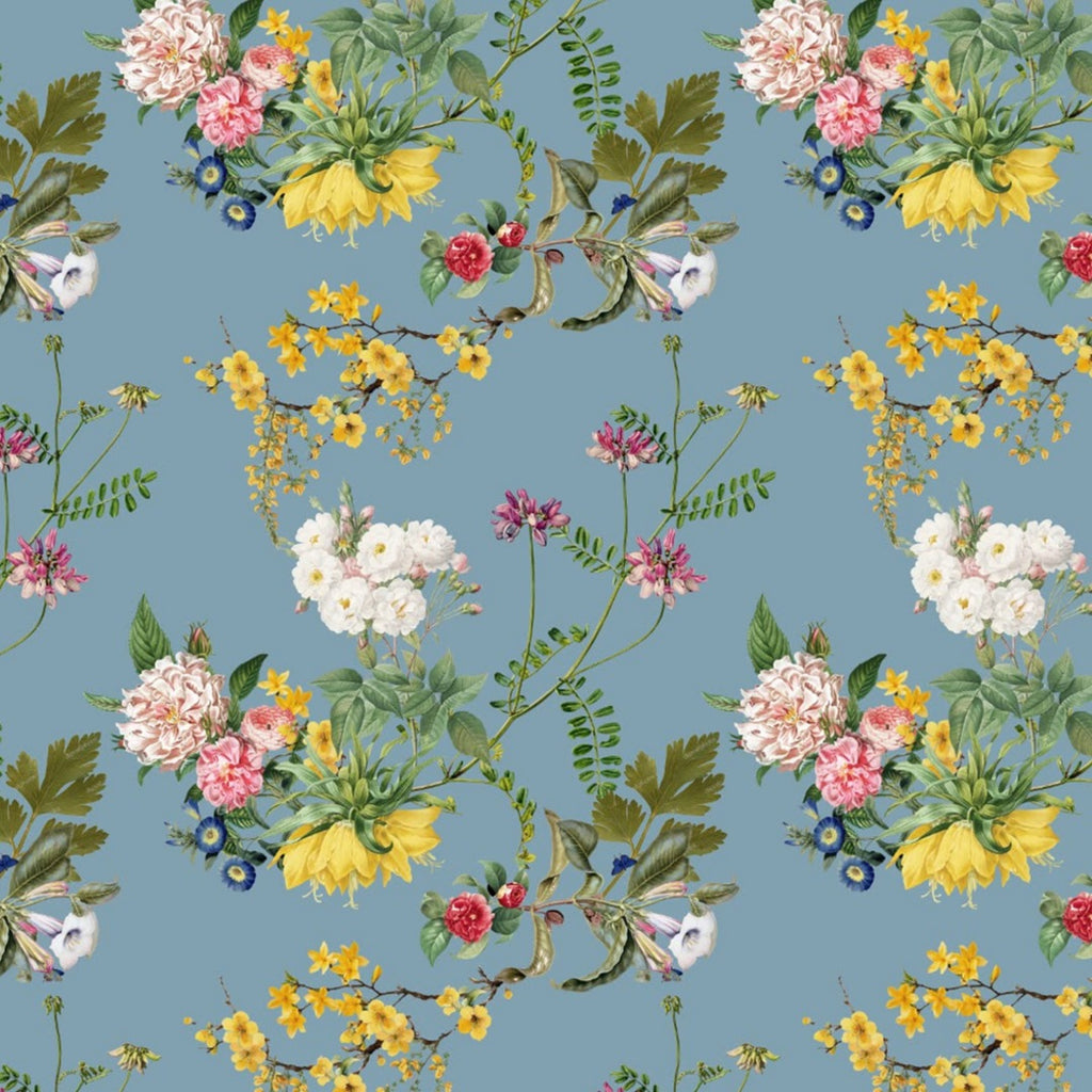 Floral Print design with blue base colour OM PS 418 C1