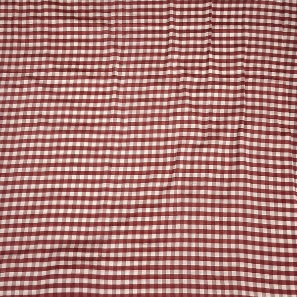 Maroon & White Checks in Pure Banarasi Chanderi OM TK 17 C3