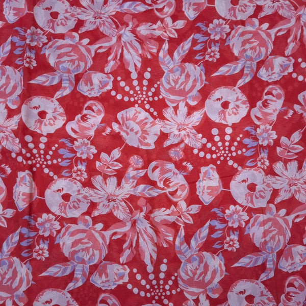 Archana Vintage Floral Bouquet Print on Satin Georgette OM PS 409 C1