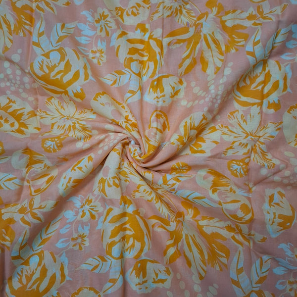Archana Tropical Floral Bouquet Print on Satin Georgette OM PS 409 C4