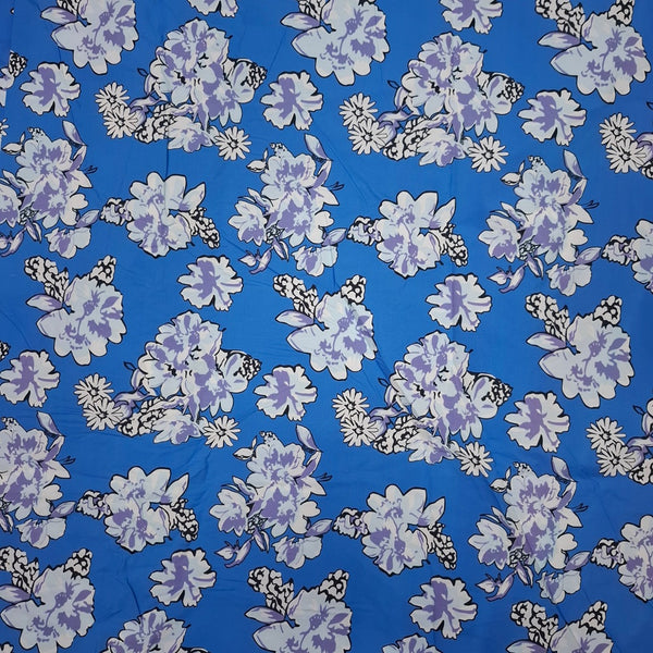 Dhruv Blue Blossom Toss Print on Pure Cotton Poplin OM PS 415 C1