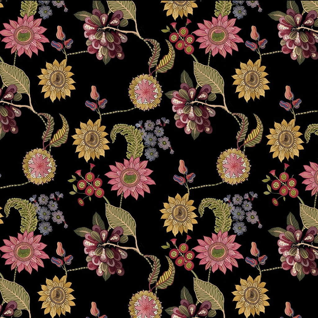 Floral Print design with Black base colour OM PS 476 C1